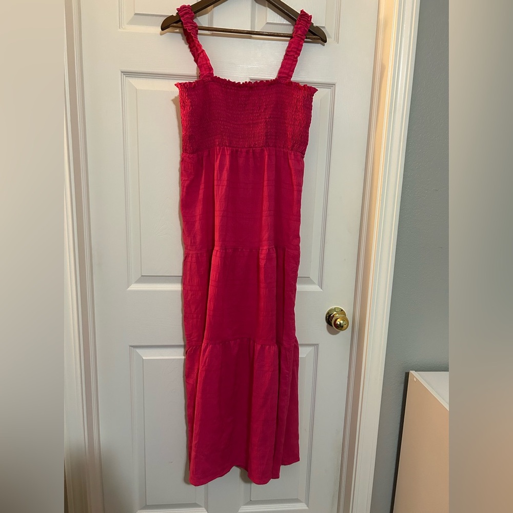 B2G1F Hot Pink Maxi Dress